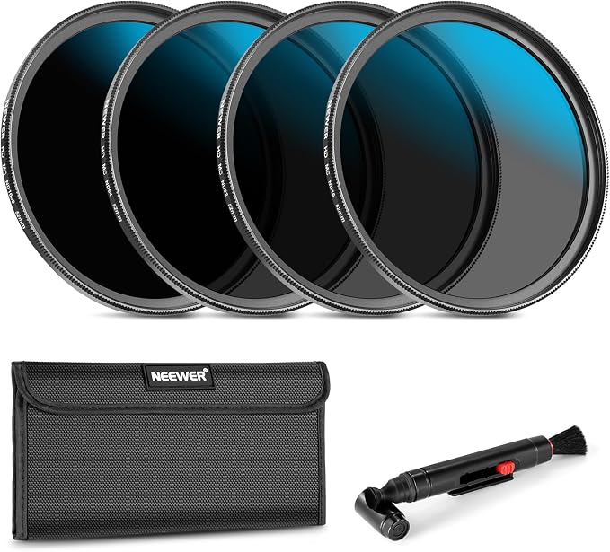 Neewer 52mm ND Lens Filter Set, ND16/ND32/ND64/ND1000, Lens Cleaning Pen by Neewer