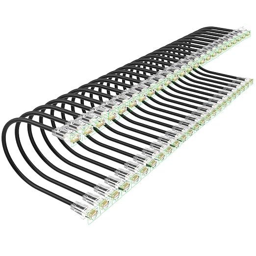 Cat 6 Patch Cables 0.5 feet, Slim Cat6a Ethernet Patch Cable 10Gbps 550Mhz by Unknown