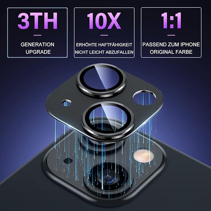 Uyiton for iPhone 14 /iPhone 14 Plus Camera Lens Protector, 9H Tempered Glass - Image 3