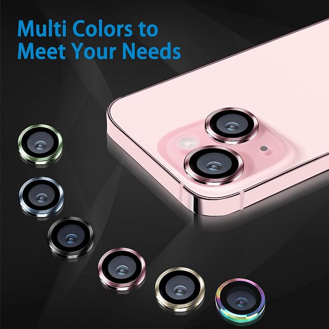 Compatible with iPhone 15 and 15 Plus Camera Lens Protector, Anti-Scratch Lens - Image 7