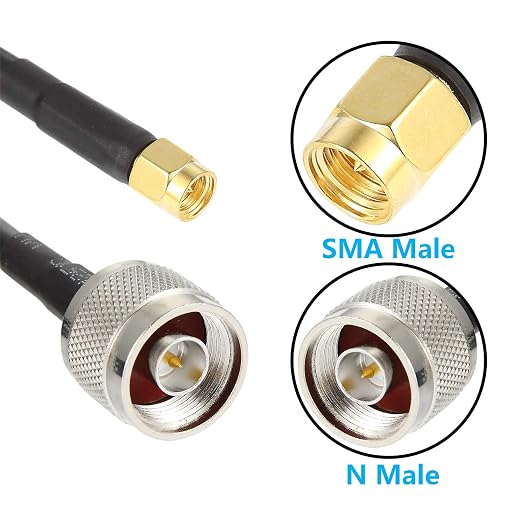 3ft N Male to SMA Male Cable, SMA to N Cable 50 ohm Ultra Low Loss KMR240 - Image 7