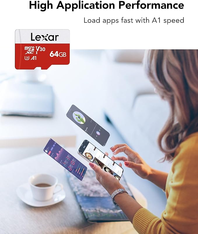 Lexar 64GB Micro SD Card 2 Pack, microSDXC UHS-I Flash Memory Card - Image 6