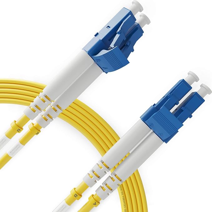 BEYONDTECH 1m LC to LC Fiber Patch Cable – UPC Single-Mode Duplex Fiber Optic by Beyondtech