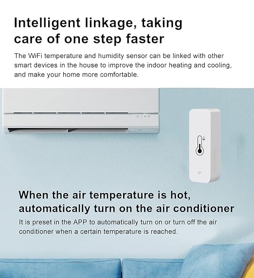 2-Pack WiFi Temperature Humidity Sensor: Indoor Thermometer Hygrometer - Image 6