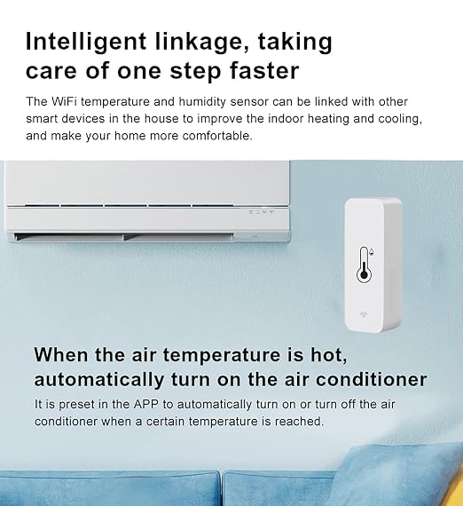 4-Pack WiFi Temperature Humidity Sensor: Wireless Temperature Humidity Monitor - Image 6