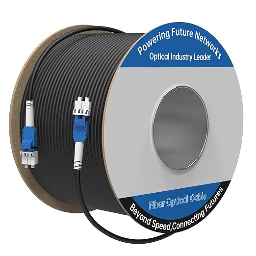 800M/2625FT LC to LC Armored Outdoor Fiber Optic Cable, Single Mode Duplex by Unknown