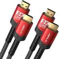 JSAUX 8K Long HDMI Cable 25ft 2-Pack, 48Gbps High Speed HDMI 2.1 Cord, 4K by JSAUX
