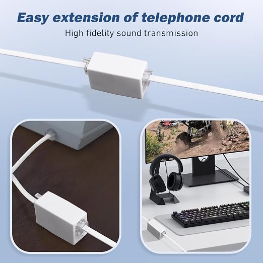 moeverEX Phone Extension Cord 25 Ft, Telephone Cable - Image 5
