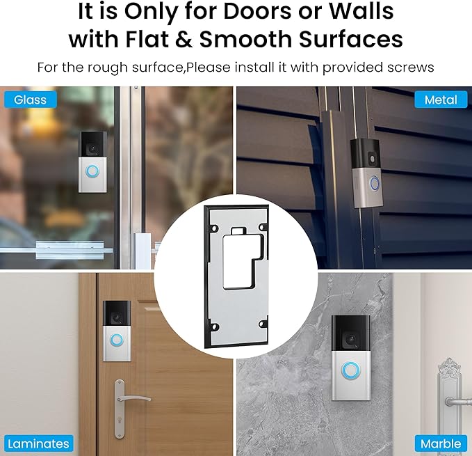 No-Drill Adhesive Video Doorbell Mount Compatible - Image 4