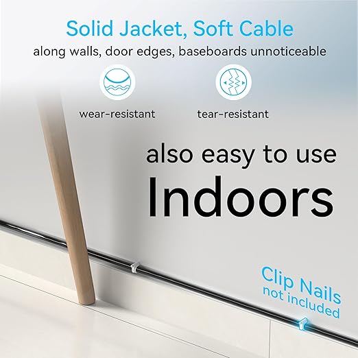 Cat6a Ethernet Cable Slim 25ft Outdoor&Indoor, 28AWG Pure Copper Cat6 Internet - Image 3