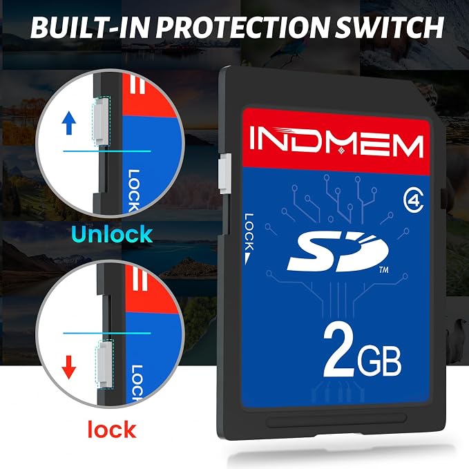SD Card 2GB, 6 Packs Class 4 2GB Flash Memory Card MLC Standard Secure Digital - Image 2