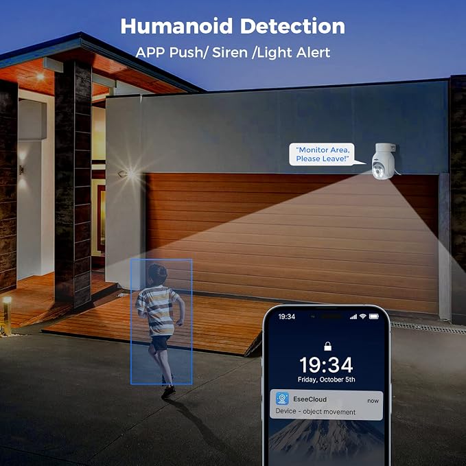 Hiseeu Wireless Camera Outdoor, 5MP WiFi Security Camera Color Night Vision - Image 6