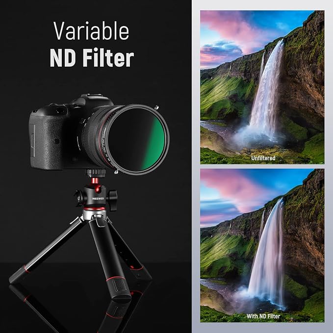 NEEWER 2 in 1 58mm Variable ND Filter ND2–ND32&CPL Filter No X Cross/30 Layer - Image 6