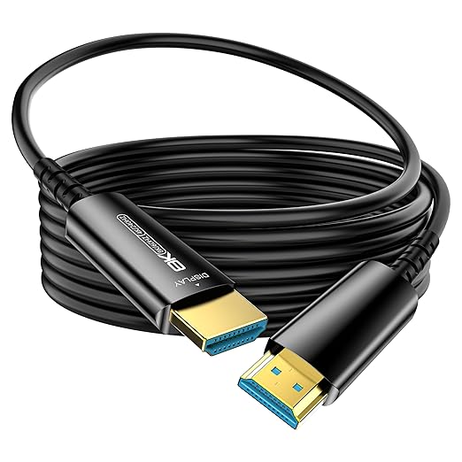 Fiber Optic HDMI Cable 65 FT, 8K Long HDMI 2.1 Cable, Thin HDMI Cord 48Gbps by DGHUMEN