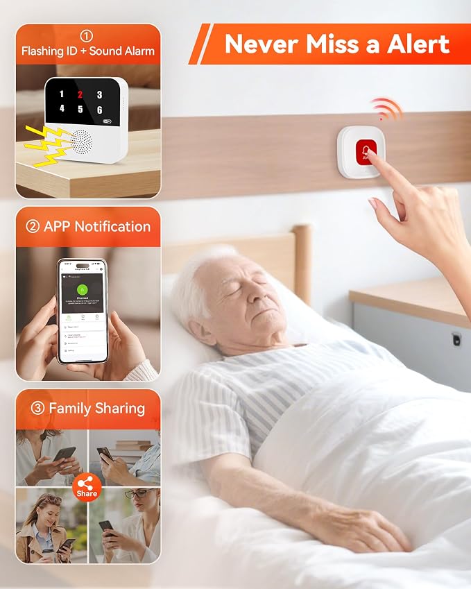 PILSAMAS Wireless Caregiver Call Button System - Image 7