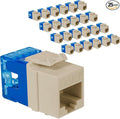 ICC CAT5e Keystone Jack with Slim Profile 180 Degree Punch Down, RJ45 UL Listed by ICC