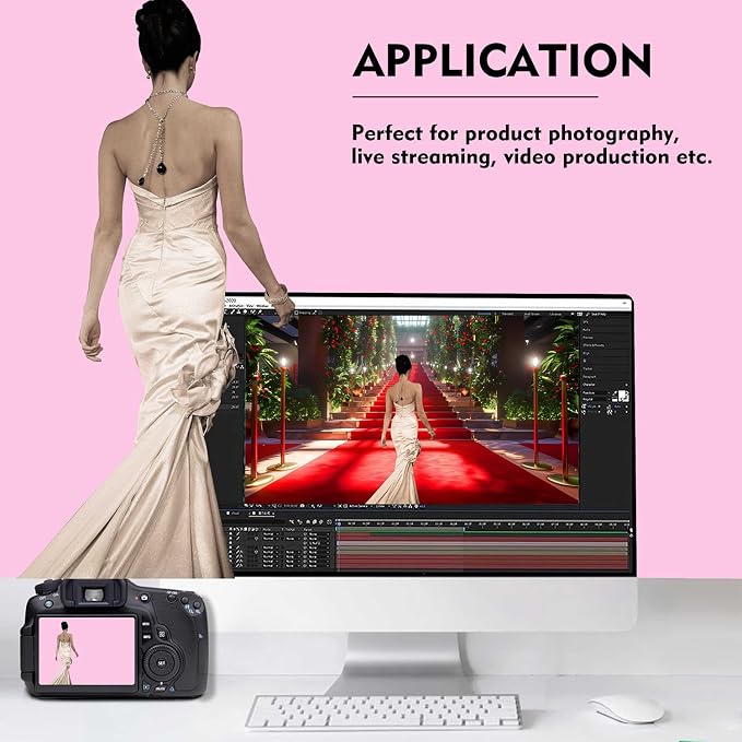 Pink Photo Backdrop for Photoshoot, Fabric Background for Product Photography - Image 4