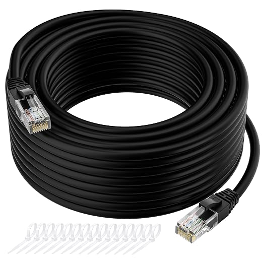 Cat5e Ethernet Cable 150 FT, Long Cat 5e Internet Cable, Standard RJ45 Connector by Kxable