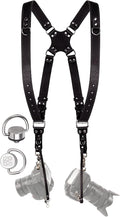 C Coiro Dual Camera Harness Shoulder Leather Camera Strap by CCoiro