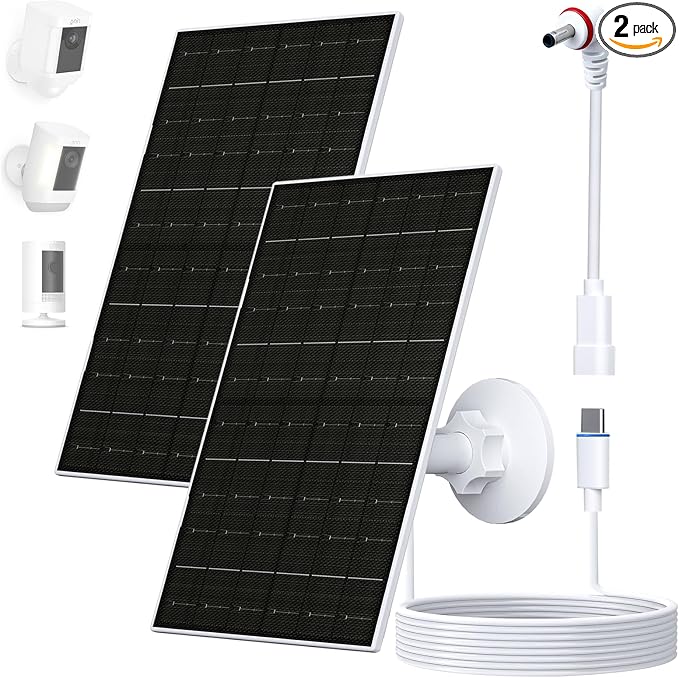 FUTUREZEN Solar Panel for Ring Camera, 6W Solar Charger Compatible by Unknown