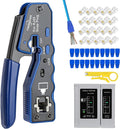 RJ45 Crimp Tool Kit Pass Thru Ethernet Crimper by YWNEGWE