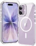 toushion 3 in 1 for iPhone 17 Case Clear Bumper, Fits MagSafe, Shockproof Guard by Unknown
