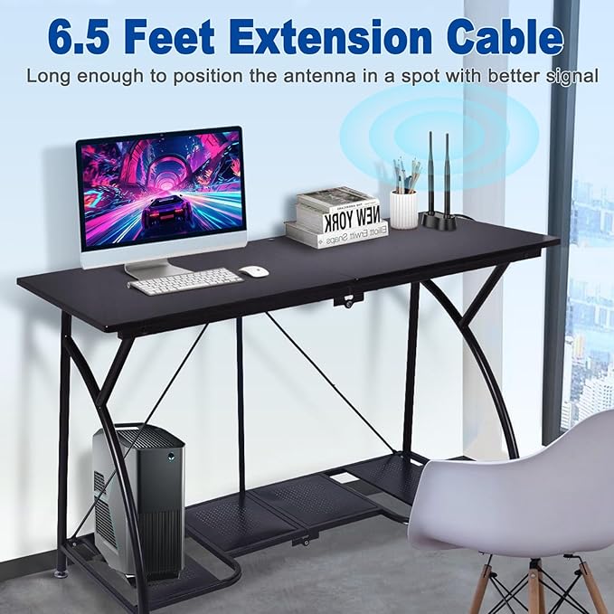 Eightwood 9dBi Dual Band WiFi Antenna 2.4GHz 5GHz RP-SMA WiFi Antennae - Image 3
