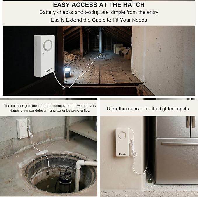 Water Leak Detector Alarm, 120dB Flood Alert - Image 6