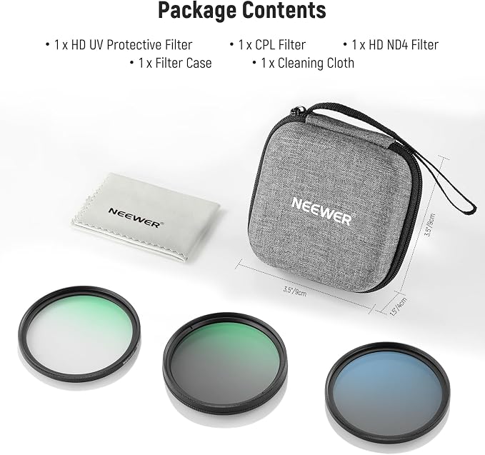 NEEWER 49mm UV/CPL/ND Lens Filter Kit - Image 8