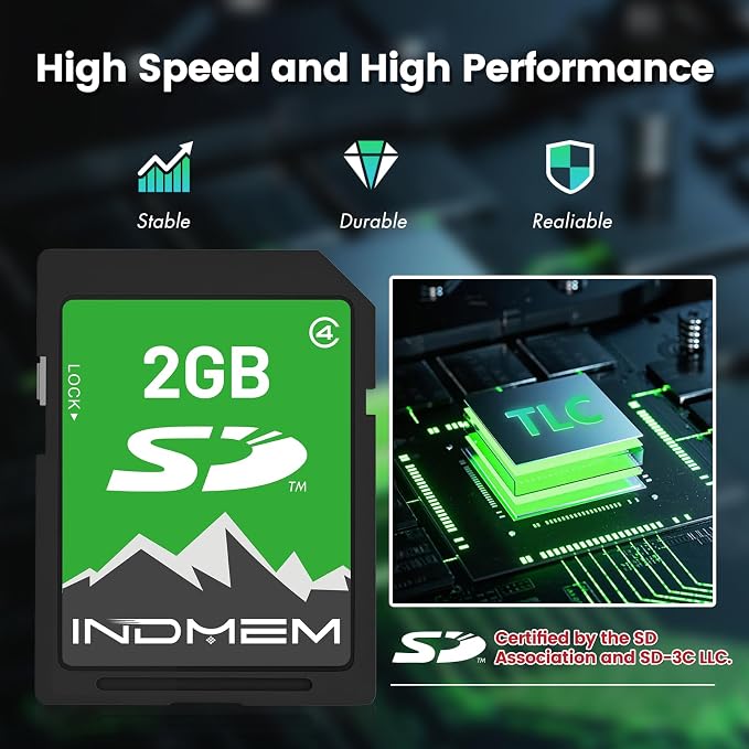 INDMEM 2GB SD Card, 2GB Class 4 Flash Memory Card 2G SLC Standard Secure - Image 7