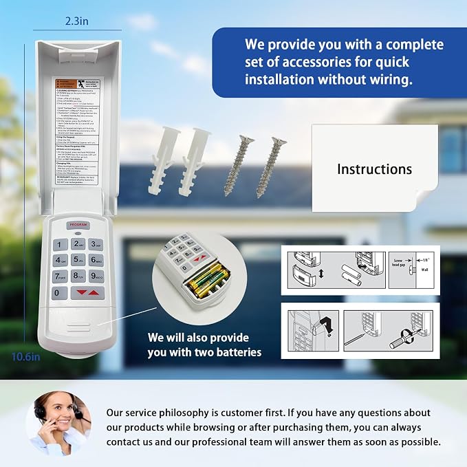 Universal Garage Door Opener Keypad Compatible - Image 7