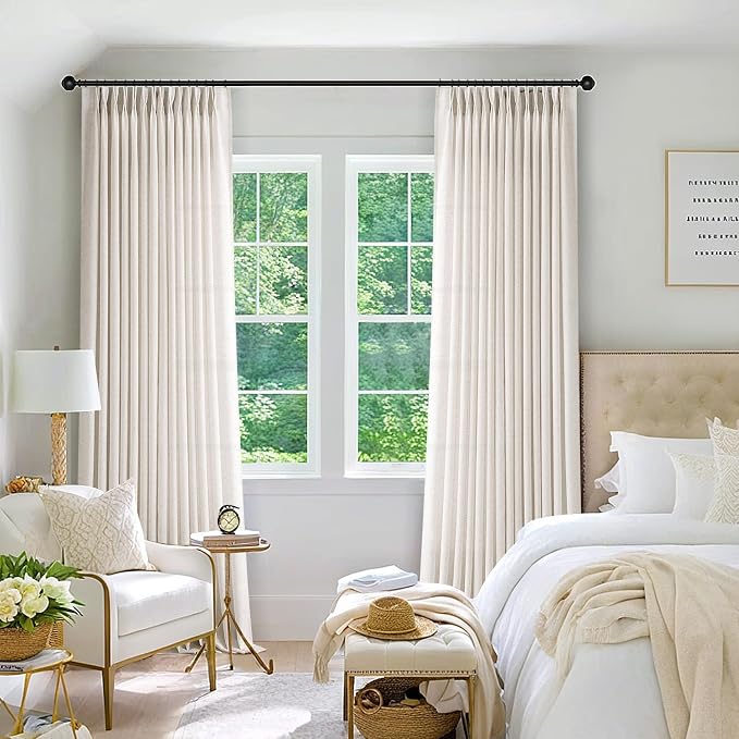 Memory Trained Pinch Pleated Curtains 100 Inches Long, Viral Linen Pinch Pleat - Image 9