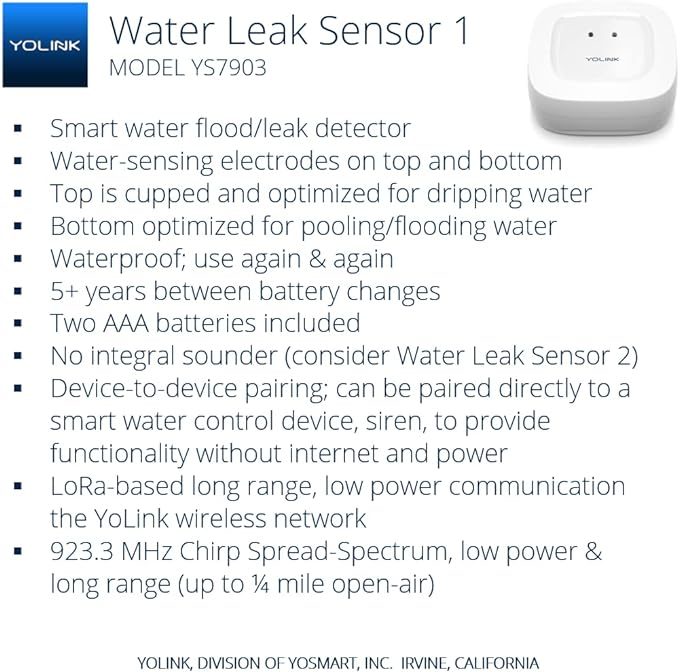 YoLink SpeakerHub & Three Water Leak Sensors Starter Kit – Plays Tones/Sounds - Image 2