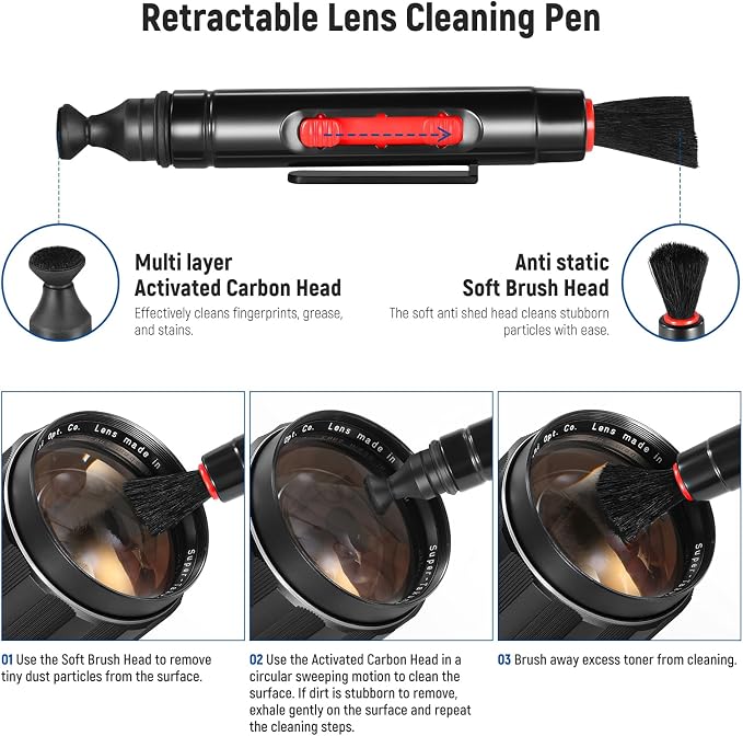 Neewer 72mm ND Filter Kit: ND2 ND4 ND8 ND16, Lens Cleaning Pen, Neutral Density - Image 6