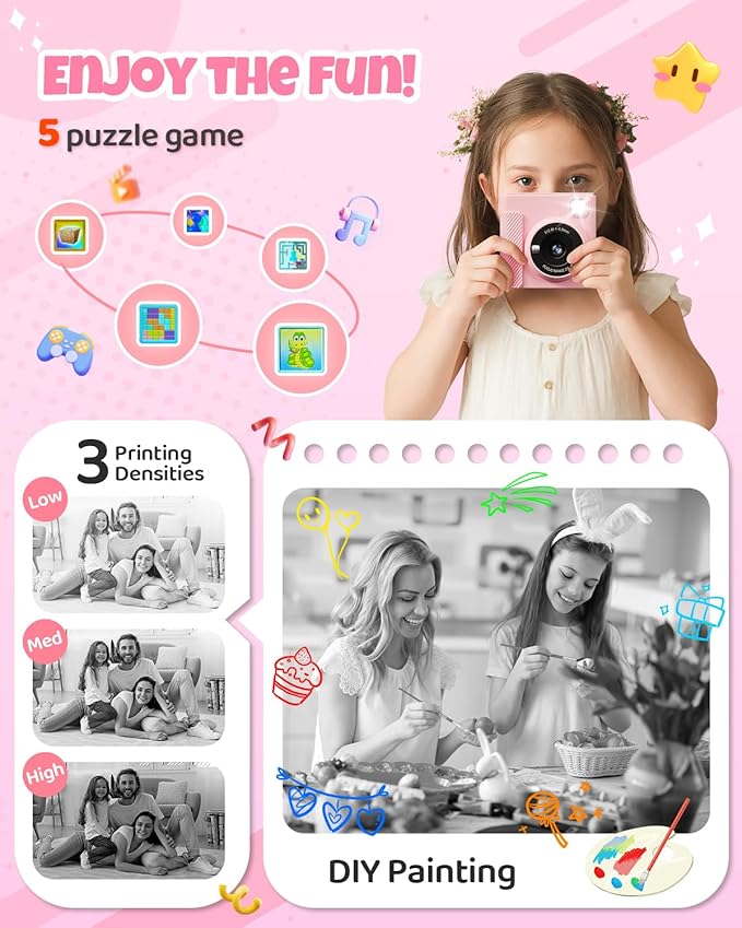 TIATUA Kids Instant Print Camera, Christmas Birthday Gifts - Image 5