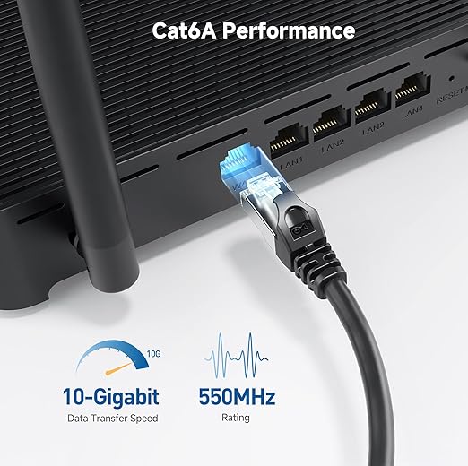 Cable Matters 10Gbps Snagless Long Shielded Cat 6A Ethernet Cable - 100ft - Image 3