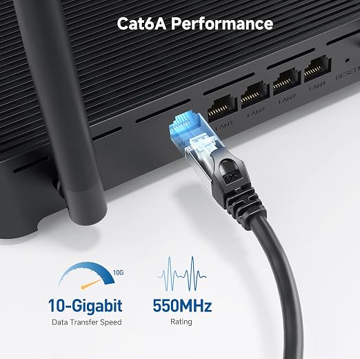 Cable Matters 10Gbps 10-Pack Snagless Shielded Cat 6A Ethernet Cable - 5ft - Image 3