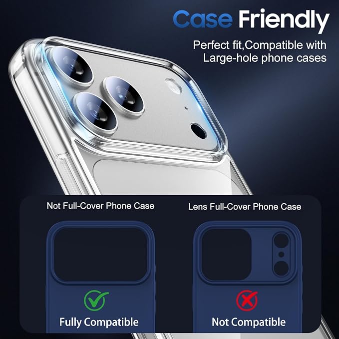 UniqueMe for 3 Pack iPhone 17 Pro Camera Lens Protector - Image 6