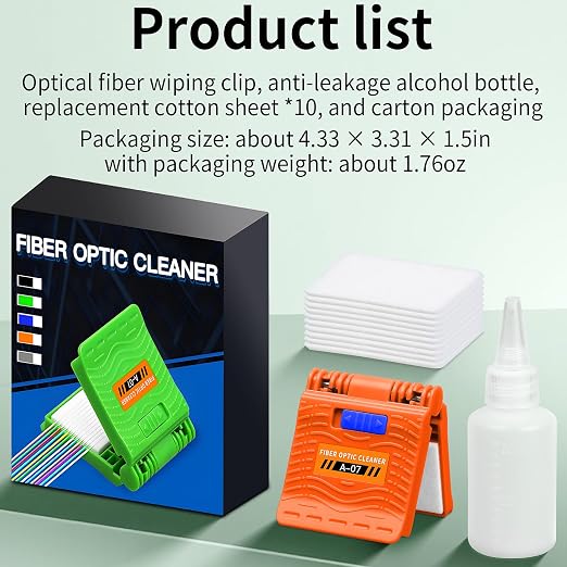 A-07 1PCS Equipped with 10 Replacement cores Fiber Optic Cleaning Wipe - Image 7