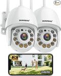 BOAVISION 2K Security Camera Outdoor, AI HumanTracking, Two Way Talk, pan Tile by BOAVISION