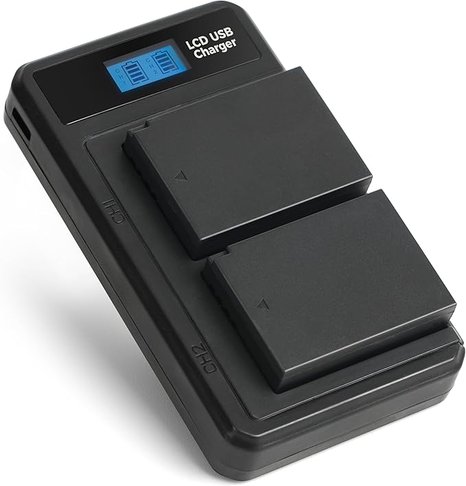 LP-E10 Battery 2-Pack with USB-C Dual Charger, 1500mAh Replacement Batteries - Image 3