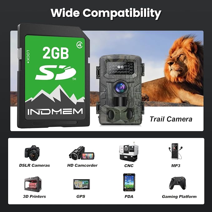 INDMEM 2GB SD Card, 2GB Class 4 Flash Memory Card 2G SLC Standard Secure - Image 5