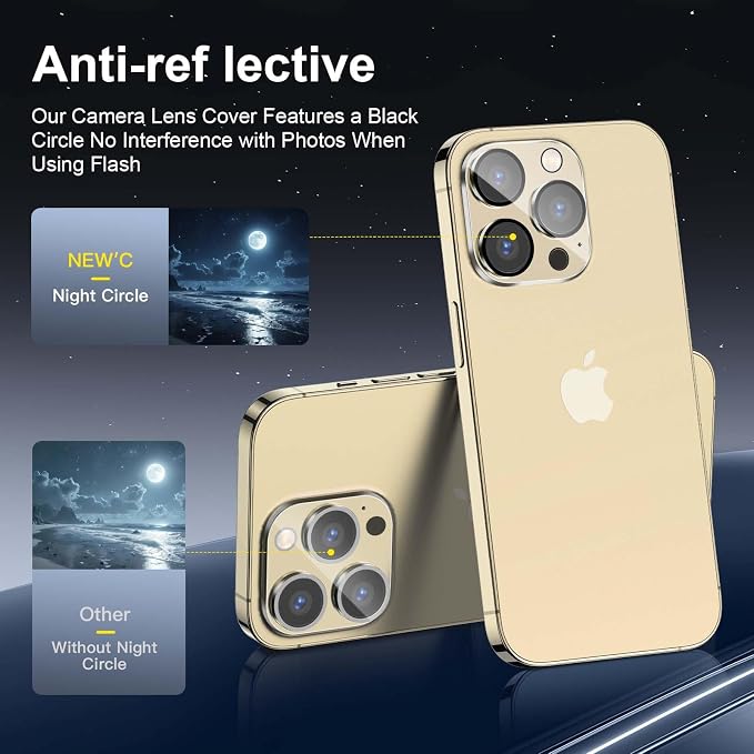 NEW'C 3x Privacy for iPhone 14 Pro Max Screen Protector+ 3x Camera Lens - Image 5