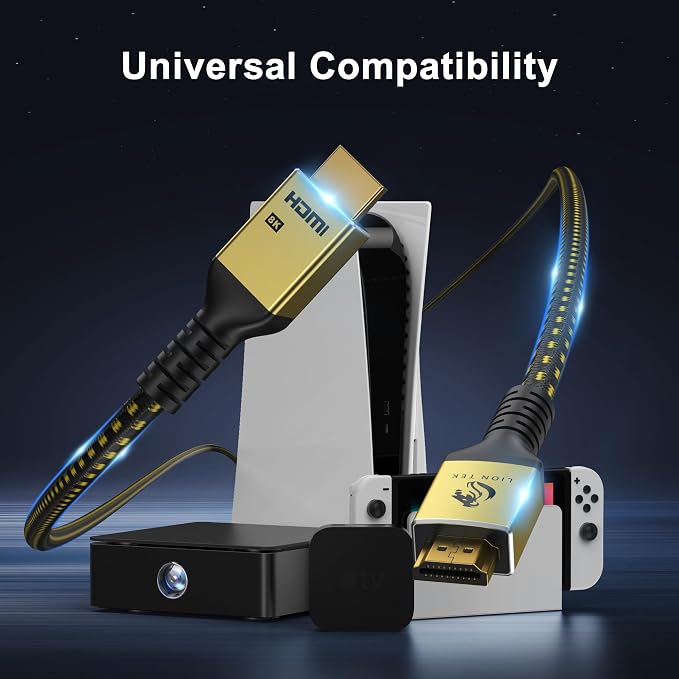 LIONWEI 8K Certified HDMI Cable 6.6FT/2M, HDMI 2.1 Cable 8K@60Hz 4K@120Hz - Image 7