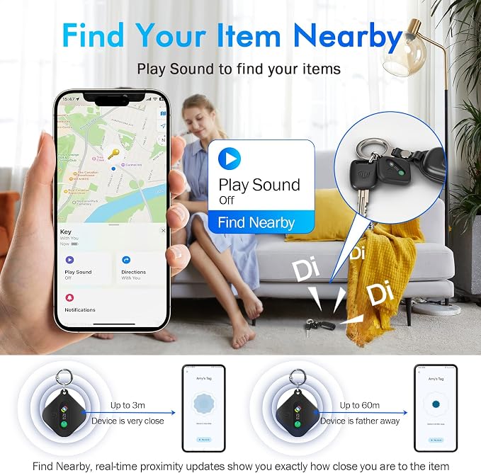 Dual System Bluetooth Tracker for iOS or Android-1Packs, Compatible - Image 6