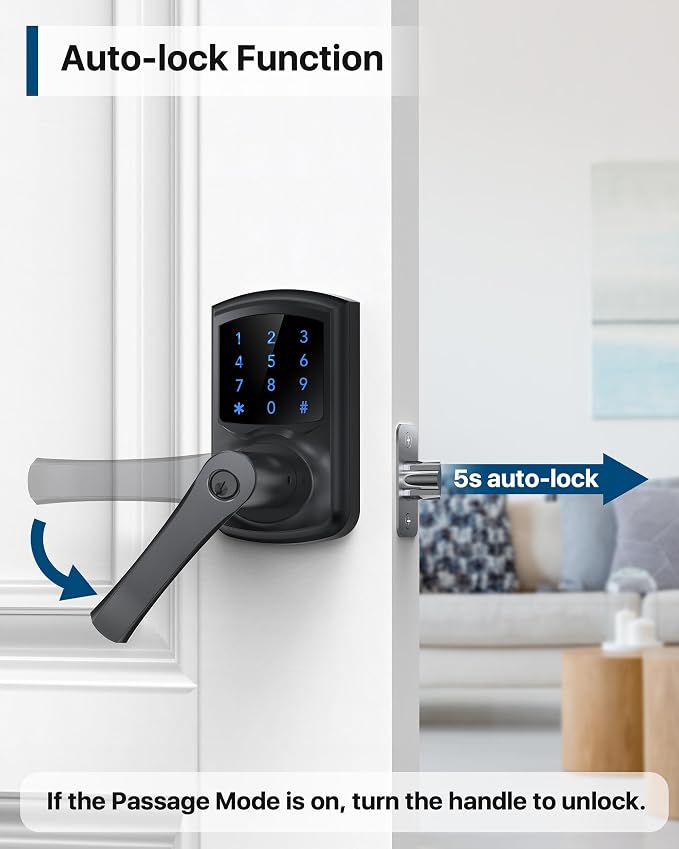 HIDALIFE Keyless Entry Door Lock, Keypad Door-Lock - Image 5