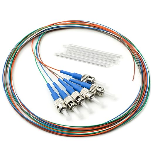 6 Strand Singlemode 9/125 ST-UPC Fiber Pigtail, ST OS2 Fiber Optic Pigtail by Bangun
