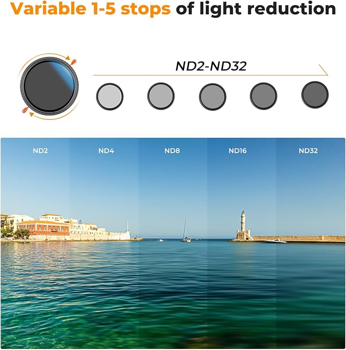 K&F Concept 52mm Variable ND2-32 & Circular Polarizing Lens Filter 2 in 1 - Image 4