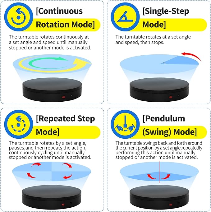 360 Rotating Platform, 13.8Inch/35cm Remote Motorized Turntable, 400lbs - Image 3
