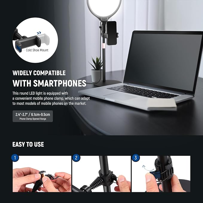 NEEWER Basics 10.5" Desk Ring Light - Image 7